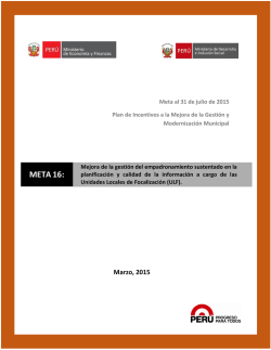 META16: - Ministerio de Economía y Finanzas