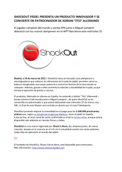 Nota de Prensa - ShockOut Padel