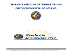 informe de rendición de cuentas año 2014 dirección provincial de