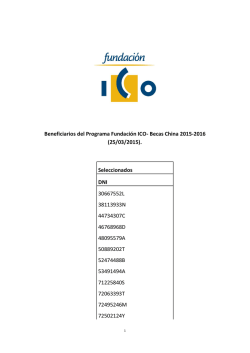 Beneficiarios del Programa Fundaci&oacute;n ICO