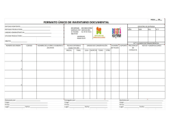 FORMATO ÚNICO DE INVENTARIO DOCUMENTAL