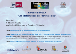 Programa - IMUVa - Universidad de Valladolid