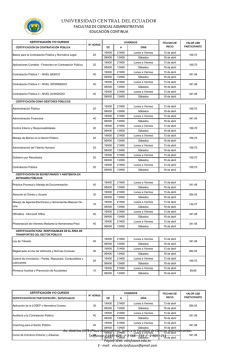 VINCULACION CON LA SOCIEDAD. PROGRAMA de Capacitaci&oacute;n
