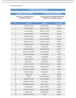 listado de estudiantes nombre institucion programa académico