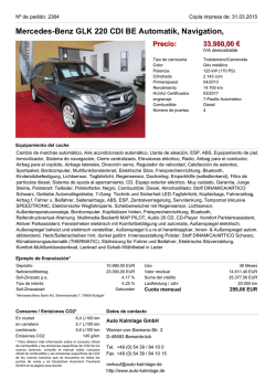 Mercedes-Benz GLK 220 CDI BE Automatik, Navigation, Precio