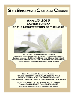 this week`s bulletin - San Sebastian Catholic Church