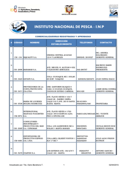 Comercializadoras - Instituto Nacional de Pesca