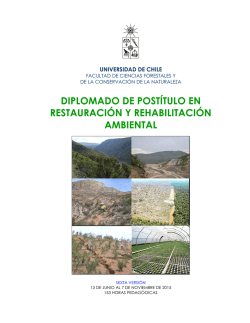 diplomado de postítulo en restauración y rehabilitación ambiental