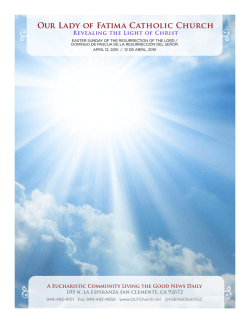 parish information and calendar - Our Lady of Fatima Catholic Church