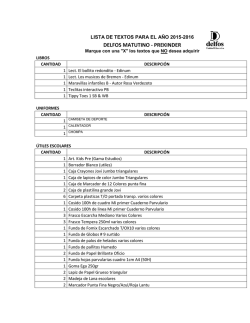 Listado de útiles escolares Matutino