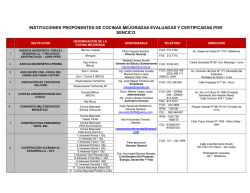 instituciones proponentes de cocinas mejoradas