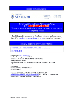 Bolet&iacute;n de ofertas de empleo privado