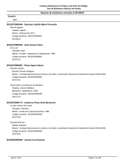 Reporte de préstamos vencidos al 20150407 Usuario Item