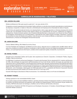 CURRICULUM DE MODERADORES Y RELATORES