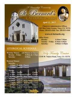 April 12, 2015 - St. Bernard Catholic Church