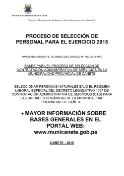 • MAYOR INFORMACIÓN SOBRE BASES GENERALES EN EL