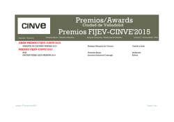 Palmarés completo Premios Cinve 2015
