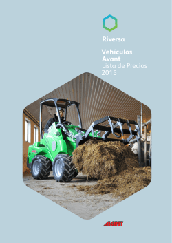 Veh&iacute;culos Avant Lista de Precios 2015