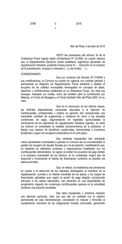 Al d&iacute;a con la ciudad &middot; Decreto 738/15