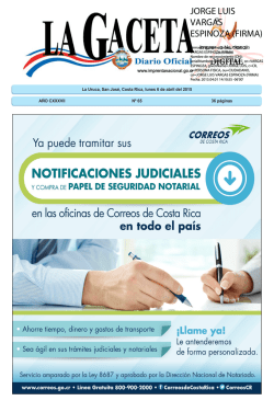 LA GACETA N°° 65 d la fehac3