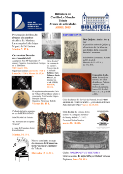 agenda - Red de Bibliotecas de Castilla