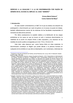 csjn fallo sisnero nota - Derecho del Trabajo I
