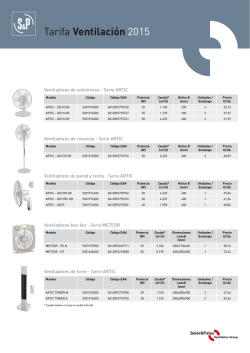 SOLER Y PALAU-TarifaVENTILACION