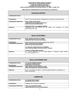 directorio de coordinadores en los estados de la república