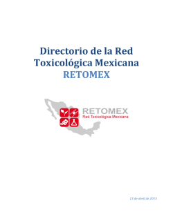 Directorio de la Red Toxicológica Mexicana