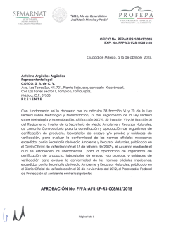 "2015, Año del Generalísimo P R O F E P A