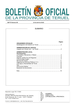 Bop del - Diputaci&oacute;n Provincial de Teruel
