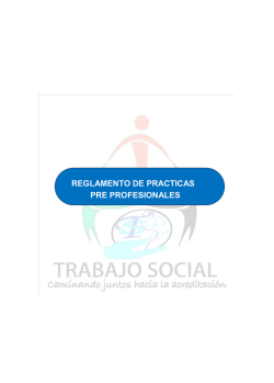 REGLAMENTO DE PRACTICAS PRE PROFESIONALES