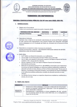 tercera convocatoria cas n° 008-2015 - UGEL