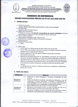 tercera convocatoria cas n° 007-2015