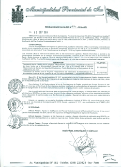 RESOLUCIÓN DE ALCALDIA N° 5 5 2 -2014