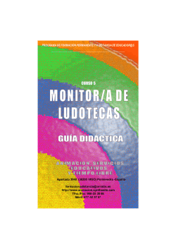 Curso Monitor de Ludotecas. Guia Didactica