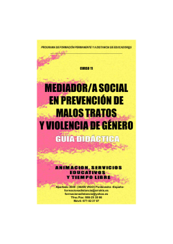 Curso malos tratos y violencia de genero. Guia Didactica