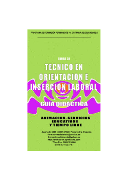 Curso Orientador Laboral. Guia Didactica