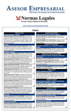 Normas Legales - Revista Asesor Empresarial