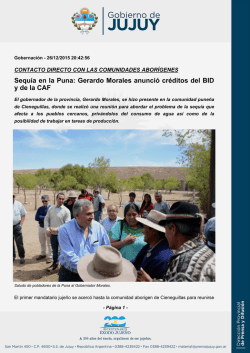 Sequía en la Puna: Gerardo Morales anunció créditos del BID y de