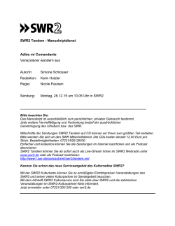 SWR2 Tandem - Manuskriptdienst Adiós mi Comandante