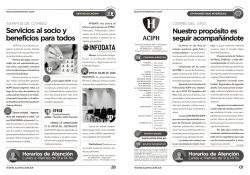 Servicios al socio y beneficios para todos