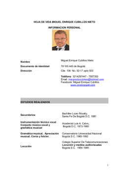 INFORMACION PERSONAL - Fundacion Camino de Amor