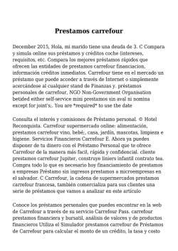 Prestamos carrefour