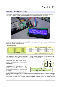 Capitulo III. Pantalla LCD Hitachi 44780.