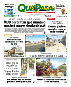 MUD garantiza que mañana anunciará la nueva