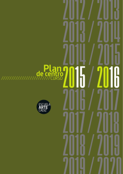 Plan de centro - Escuela de Arte de Cádiz