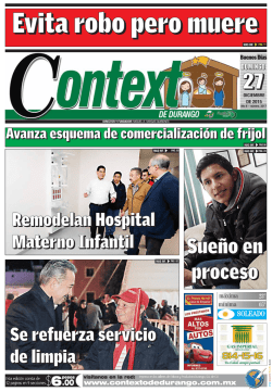 Sue&ntilde;o en proceso - Contexto de Durango