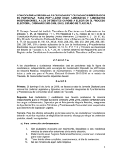 Convocatoria - Instituto Electoral de Tlaxcala