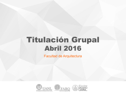 presentación aquí - Facultad de Arquitectura